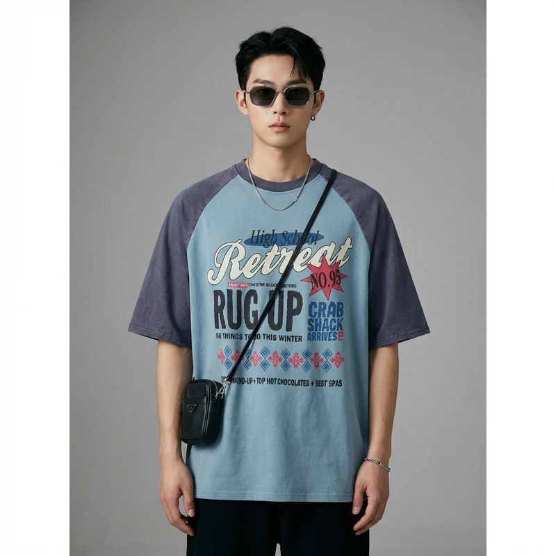 T-Shirt Oversize Imprimé Lettres