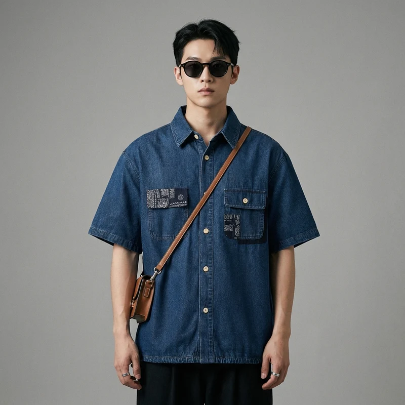 Chemise Denim Fleur de Cajou