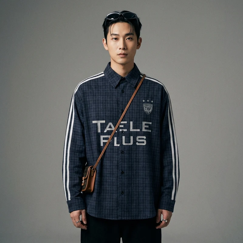 Chemise Rayée à Carreaux Oversize