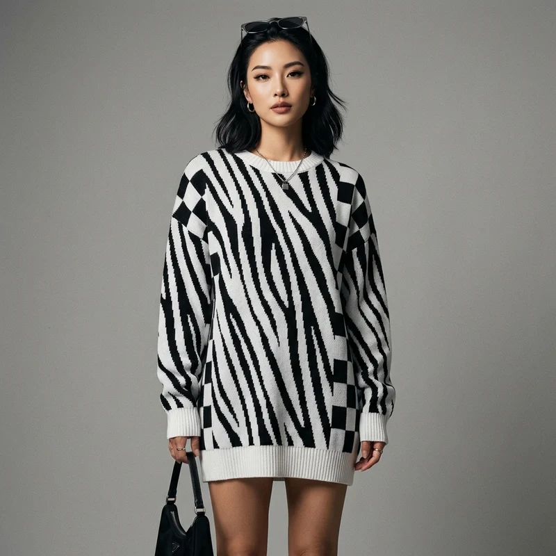 Pull Basique Ample Manches Longues