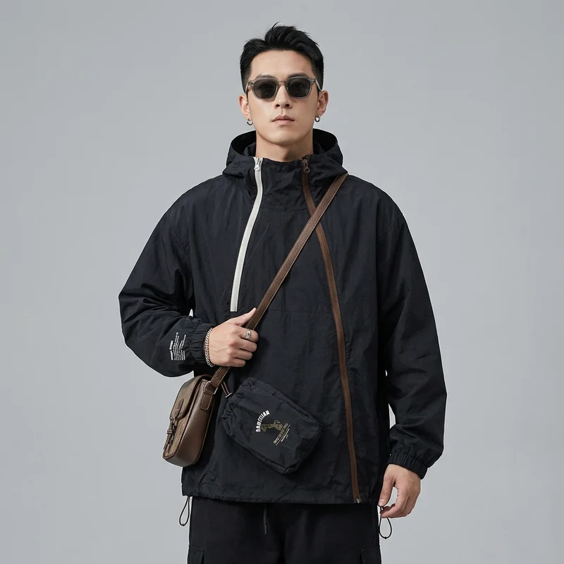 Veste à Capuche Légère Zippée
