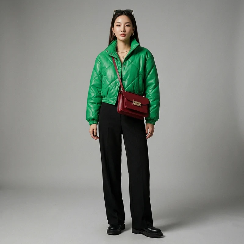 Veste Courte Verte