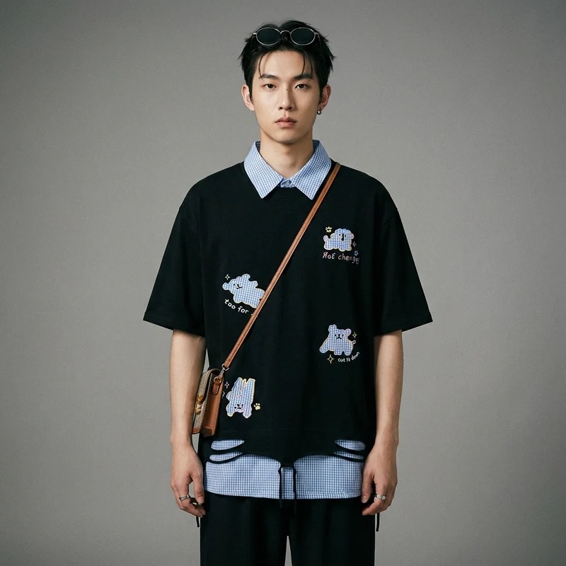 Polo Oversize Col Rabattu
