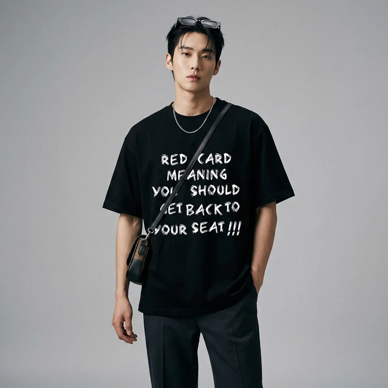 T-Shirt Lettre Imprimée Oversize