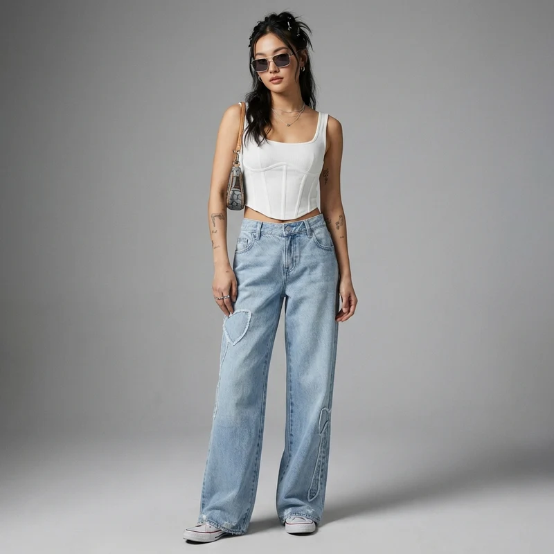 Jean Papillon Effiloché Taille Haute