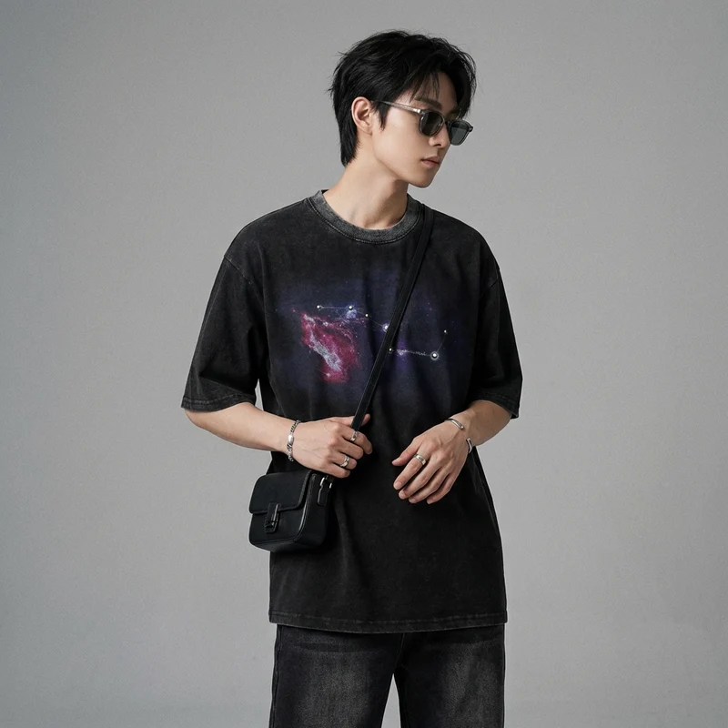 T-Shirt Nuit Étoilée Vintage