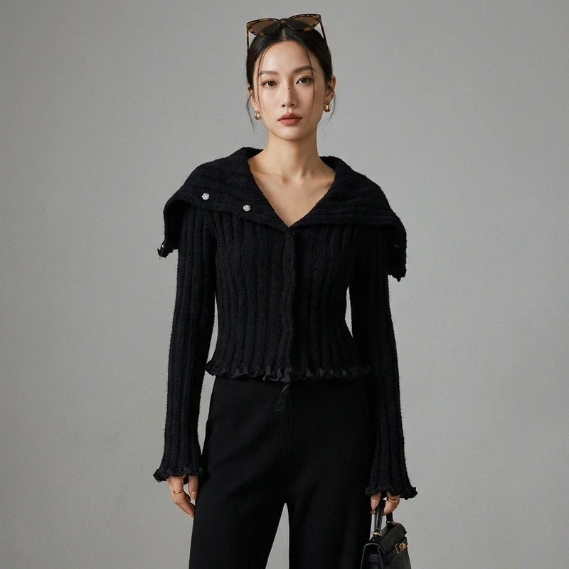Cardigan Tricot Manches Longues