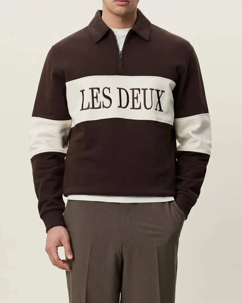 Zipper Rugby Sweatshirt