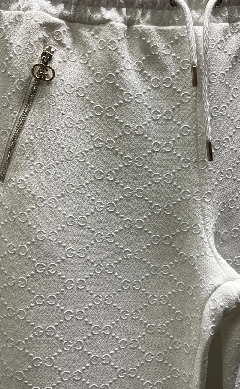 Gucci vita sweatpants med präglat mönster