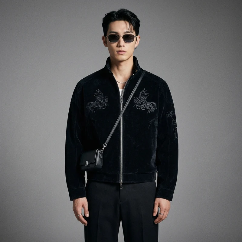Veste Broderie Streetwear