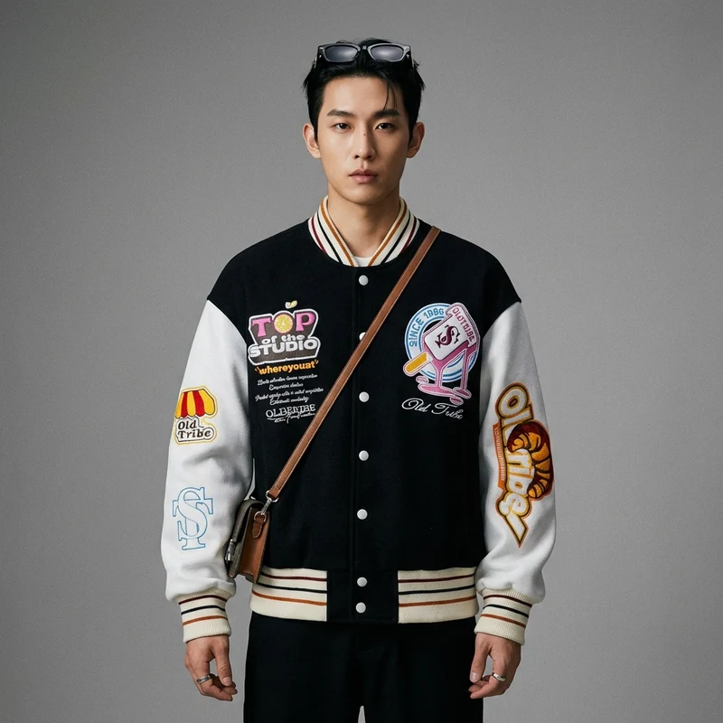 Veste Baseball Bicolore Streetwear