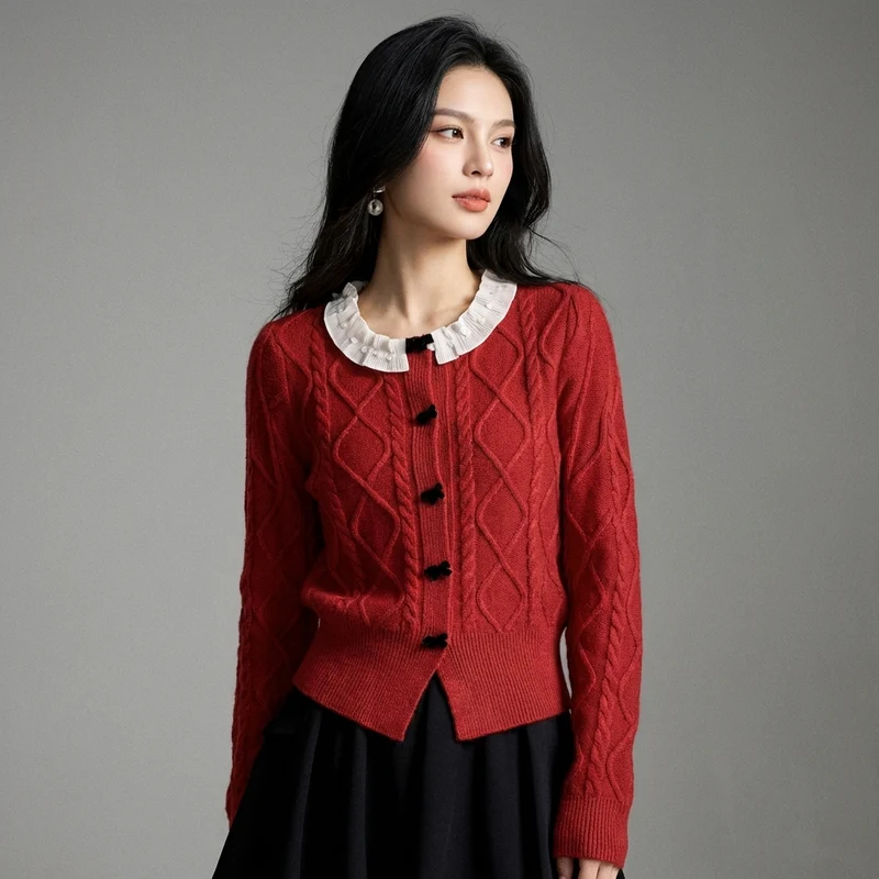 Cardigan Coréen en Dentelle Femme