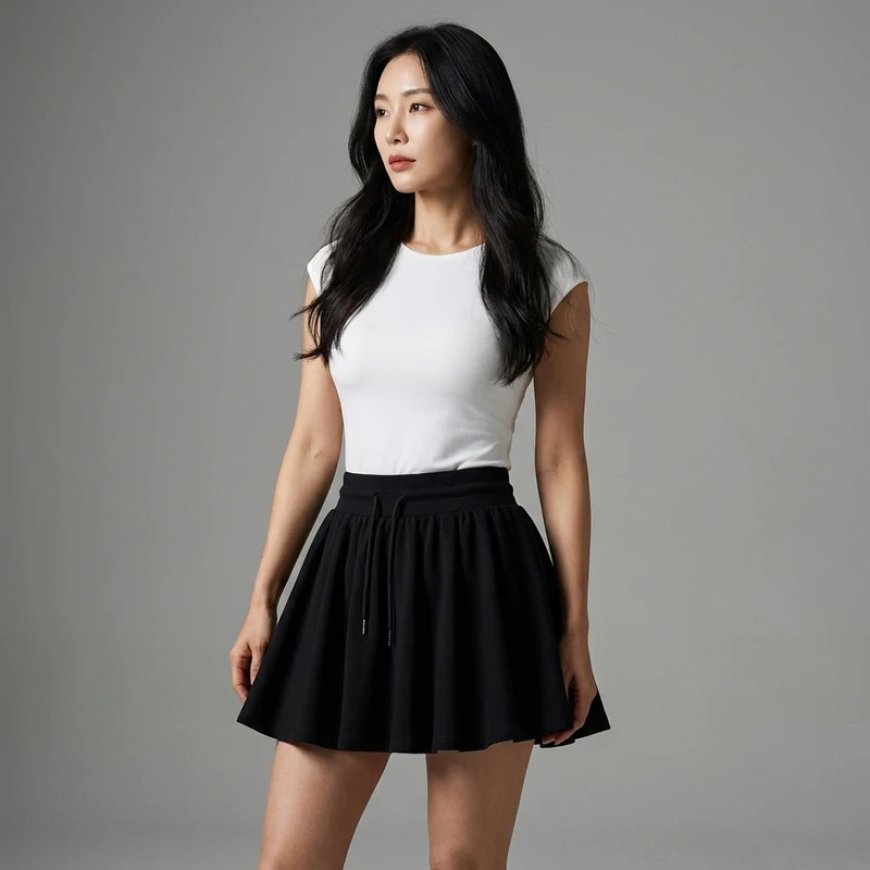 Jupe Sport Femme Coréenne Taille Haute
