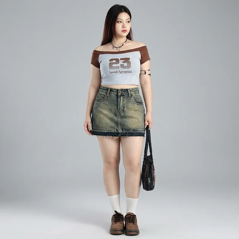 Mini-jupe Coréenne Jean Femme
