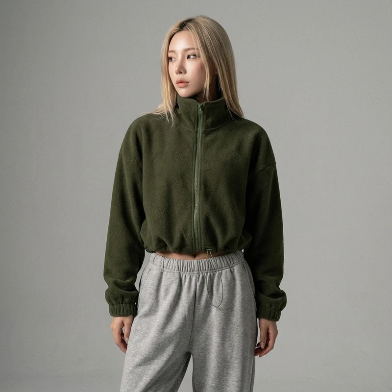 Veste Courte Zippée Coréenne