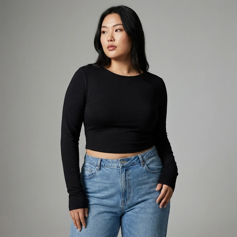 T-shirt Dos Nu Coréen Femme