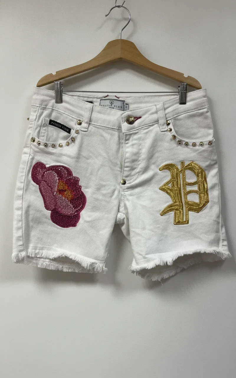 Philipp Plein vita denimshorts