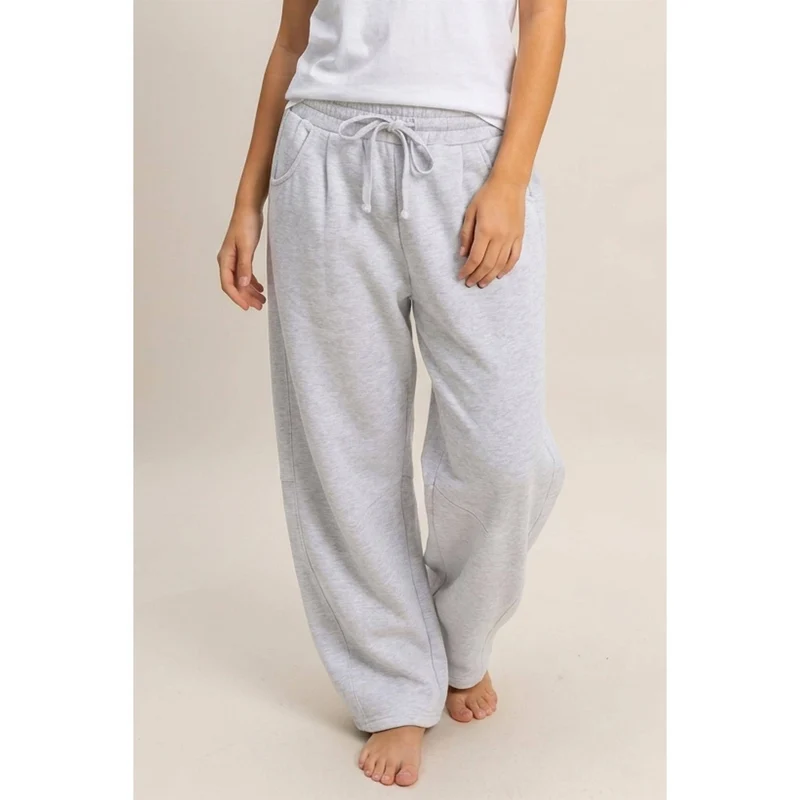 Drawstring Waist Barrel Sweatpants