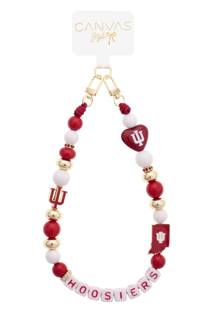Indiana Hoosiers Beaded Cellphone Wristlet