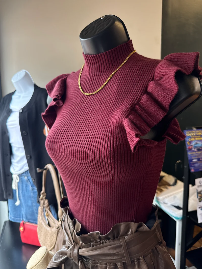 Tiffany Mockneck Ruffle Tank