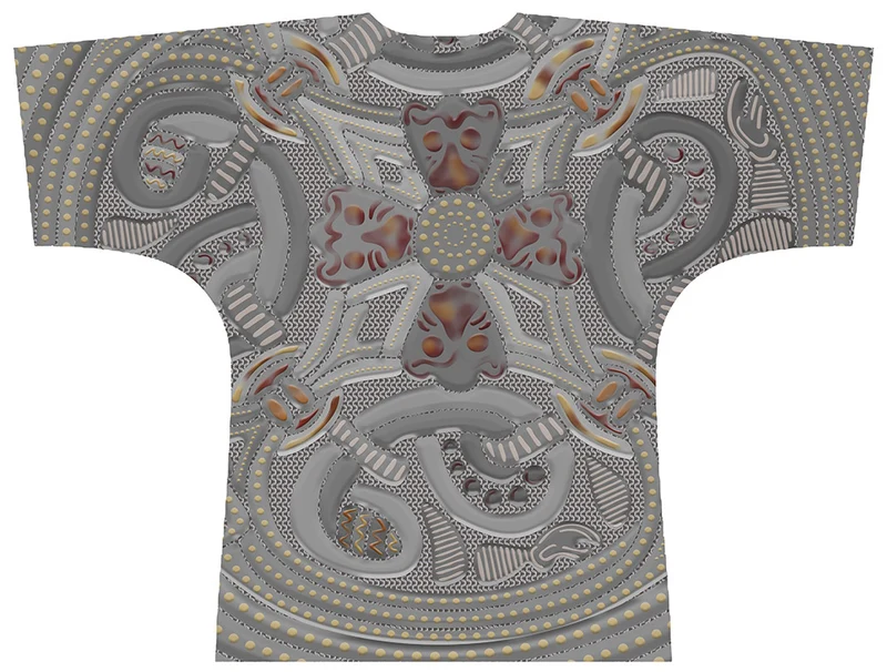 Viking Robe Borre 1 Grey 1 (kimono style)