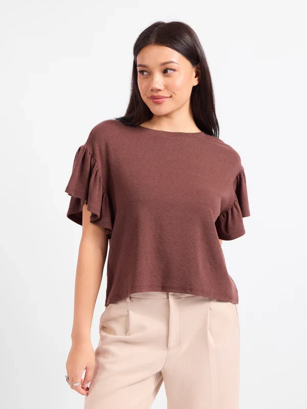 Delphine Ruffle Sleeve Top