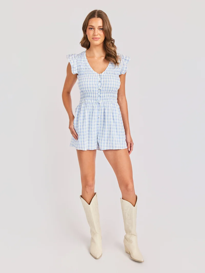 Starlet Gingham Romper