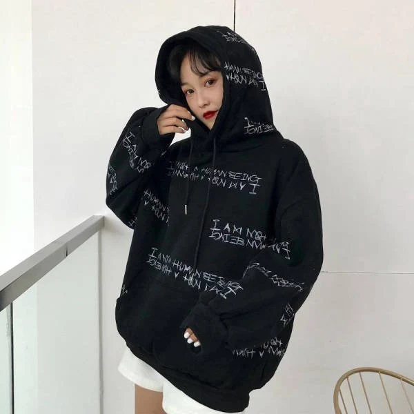 Hoodie Coréen Not a Human