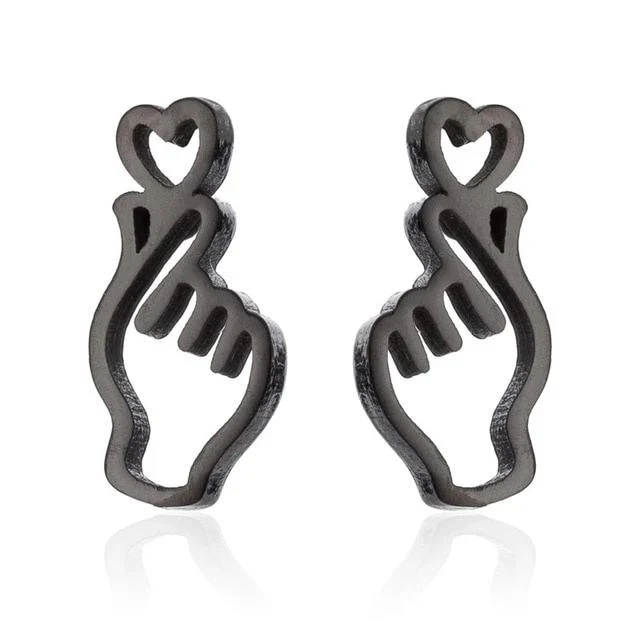 Boucles d'oreilles Finger Heart