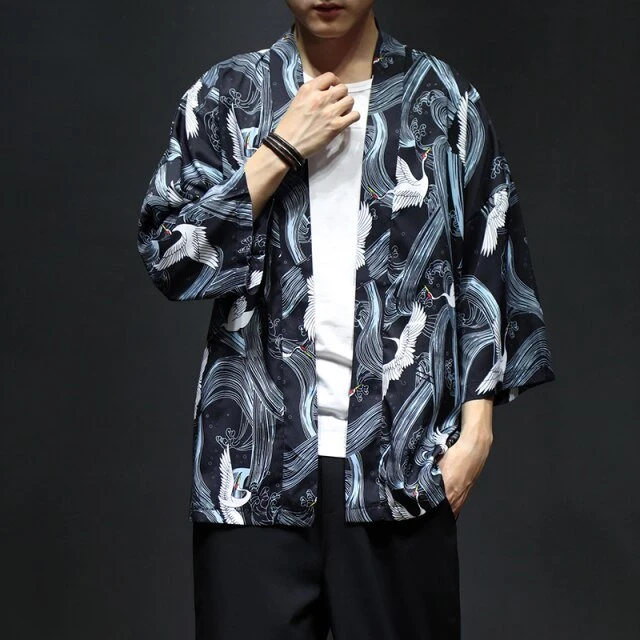 Chemise kimono grue