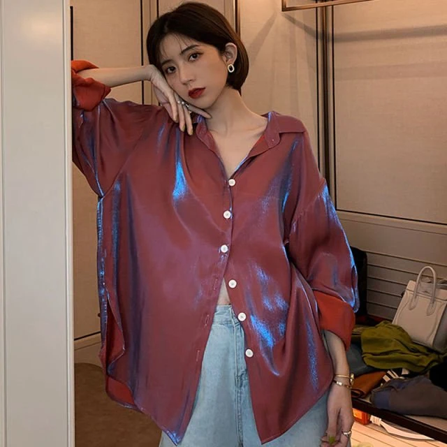 Chemise coréenne brillante