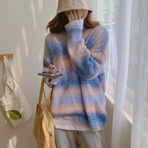 Pull chaud arc en ciel