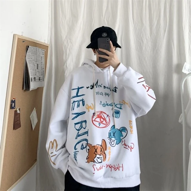 Sweat à capuche dessin