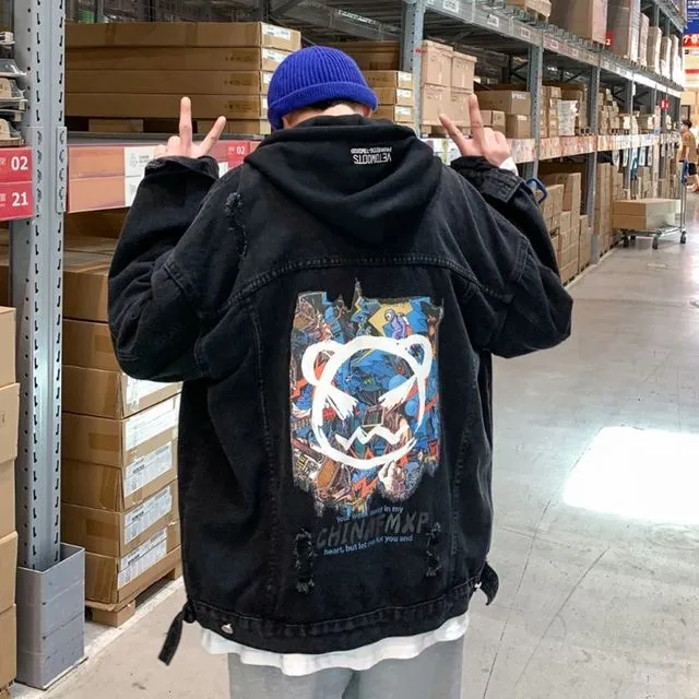 Veste en jeans à capuche