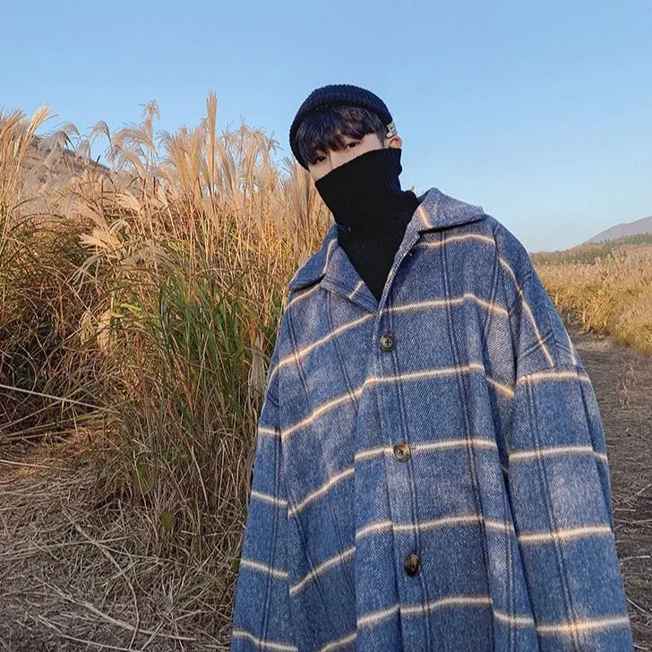 Veste plaid coréenne à carreaux