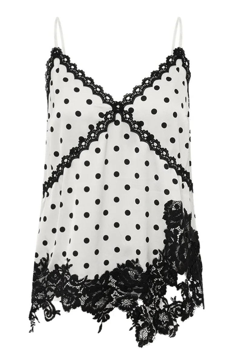 Gossia - Dagnygo Jo Top G3011 - Off-White Black Dots