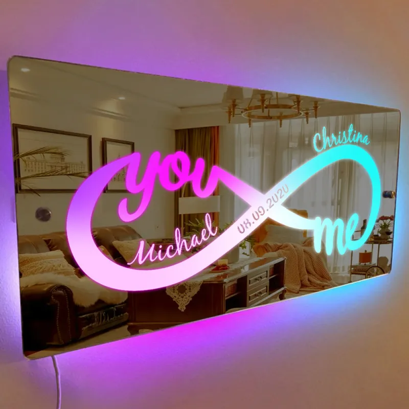 Ledsen™ WallPlaque: LED-Skylt Personlig Par Oändlighet Väggskylt