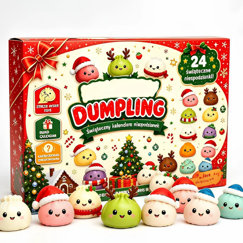 Kletshuts™ SquishyAdvent: Mini Squishy Överraskningar Dumpling Julkalender