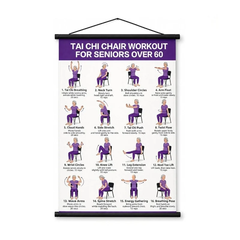 WorkoutPoster - Träningsaffisch Vägvisare Utöva För Äldre Vuxna