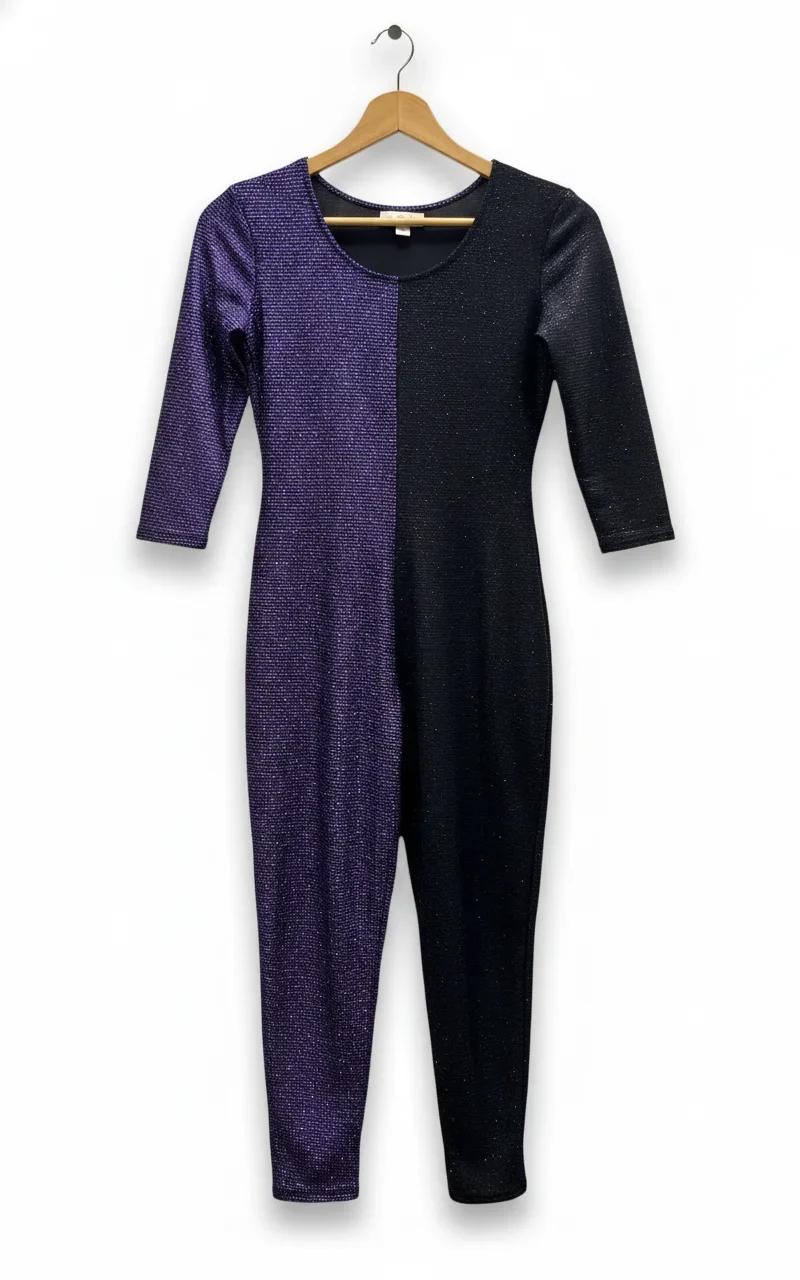 Body Talk glittrig färgblock bodysuit