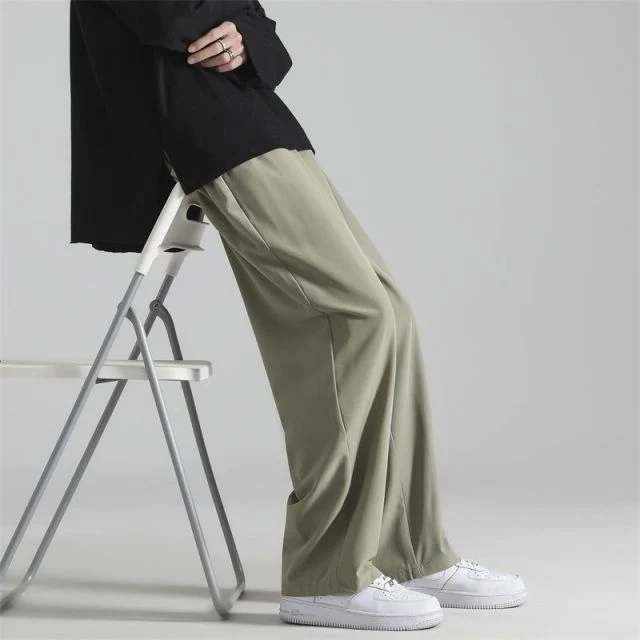 Pantalon large en toile