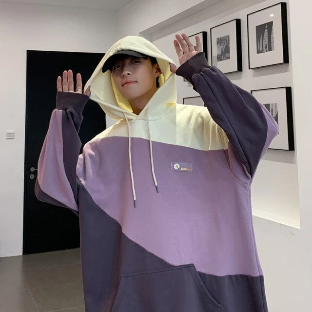 Hoodie coréen Diagonale