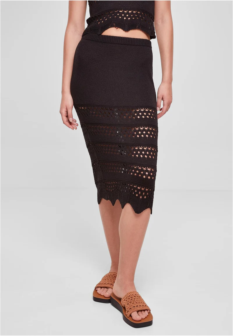 UC 3/4 Crochet Knit Skirt