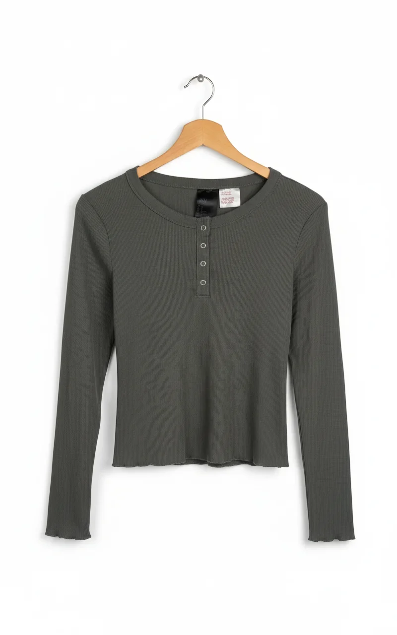H&M Ribbad Långärmad Topp