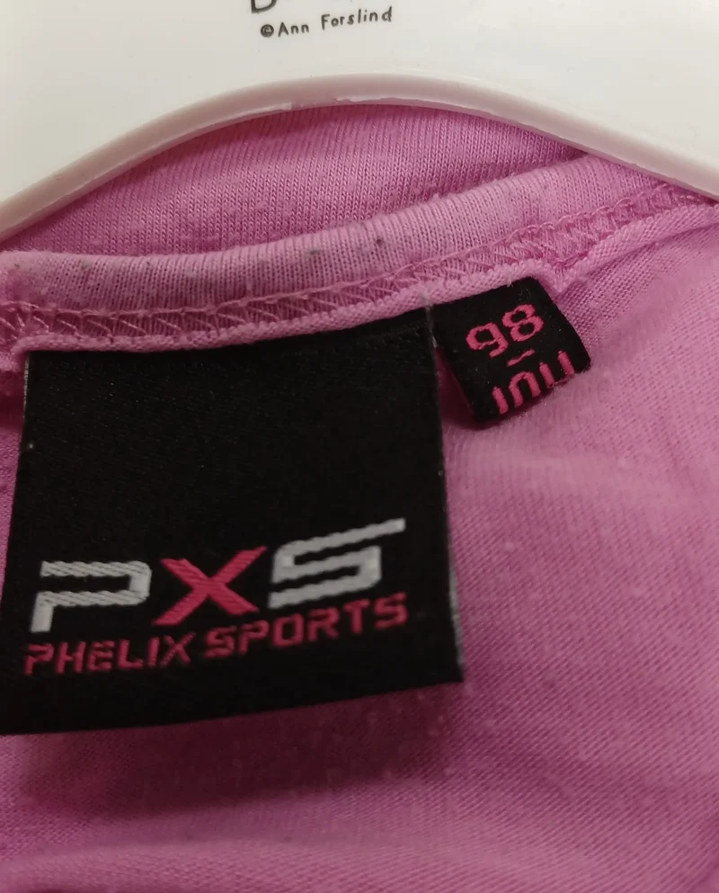 PXS Phelix Sports rosa t-shirt med tryck för flickor