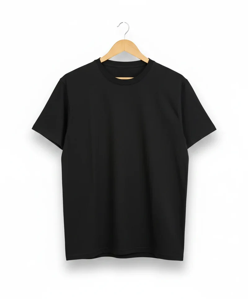 Gildan svart bomulls-t-shirt