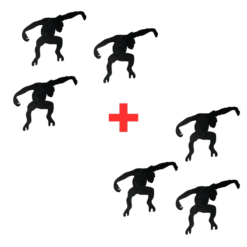 GlideHold® MonkeyHook 3+3 GRATIS: Kreativ Trä Hängande Apa Formad Väggkrok