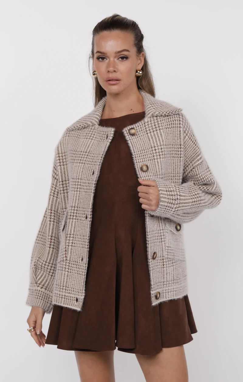 Lola Plaid Sweater Jacket