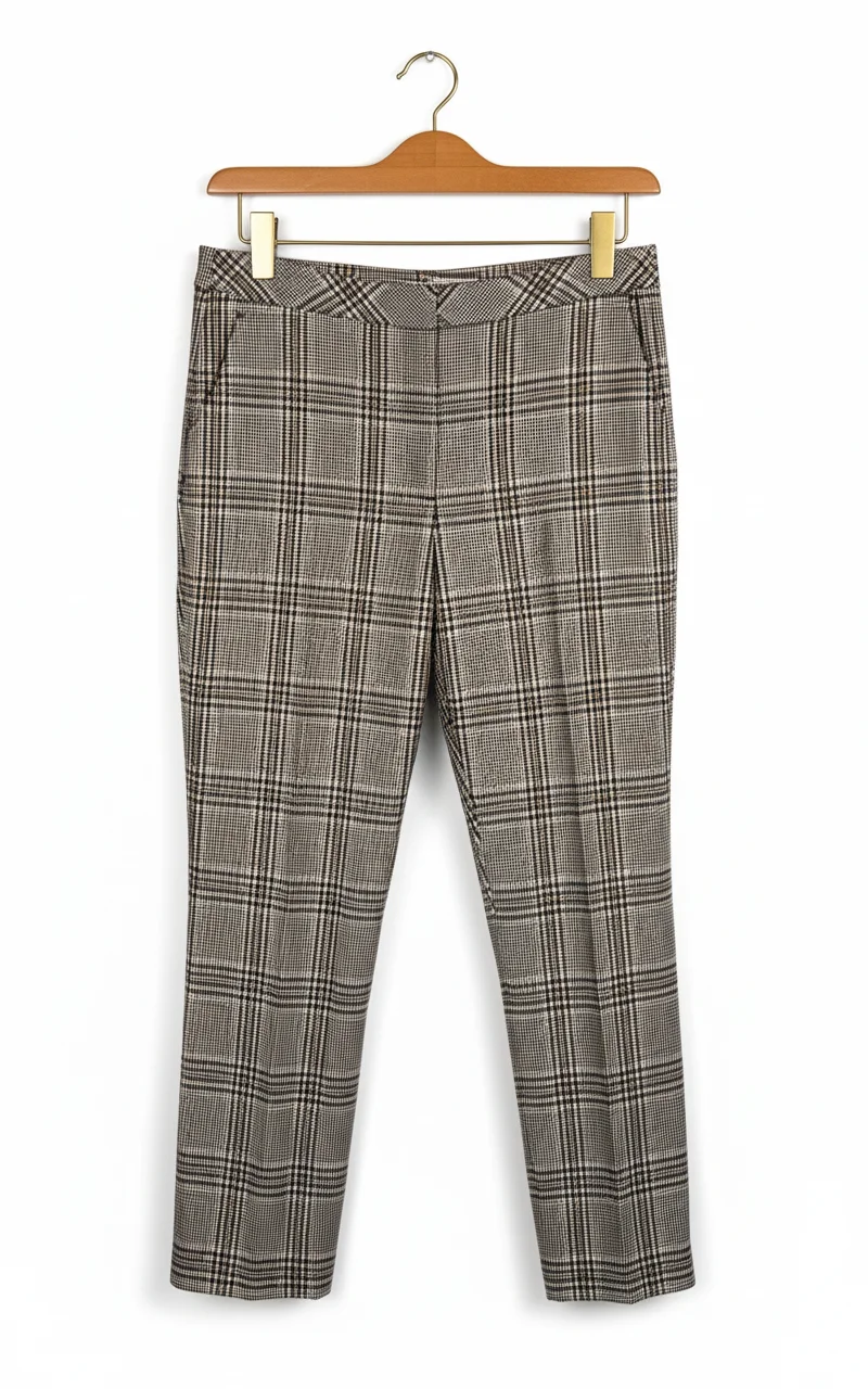 H&M rutig byxa med raka ben