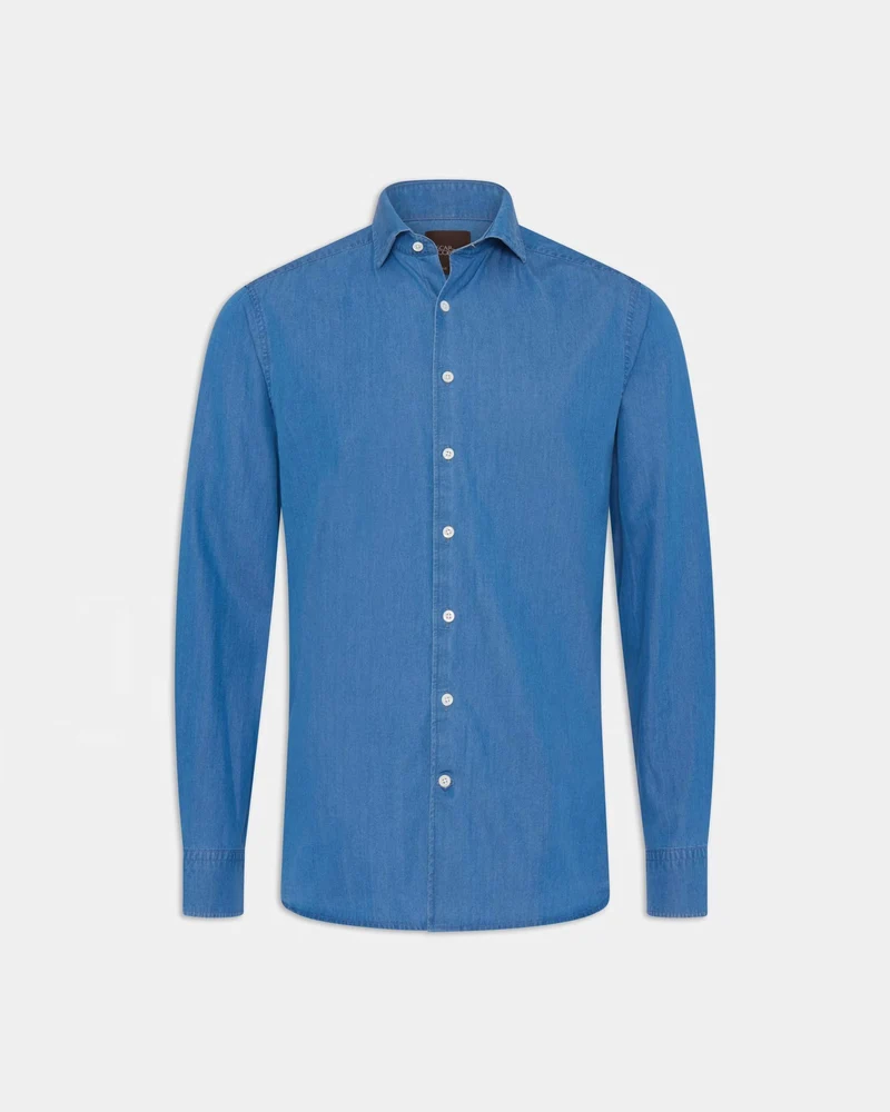 Cut Away Denim Reg Fit Skjorta